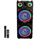 Caixa de Som MOX MO-D1552 2 de 15 85.000 watts P.M.P.O com Bluetooth e USB Bivolt - Preta