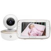 Babá Eletrônica Motorola VM855 CONNECT 5.0 2.4GHz com Visão Noturna - Branca  Dourada
