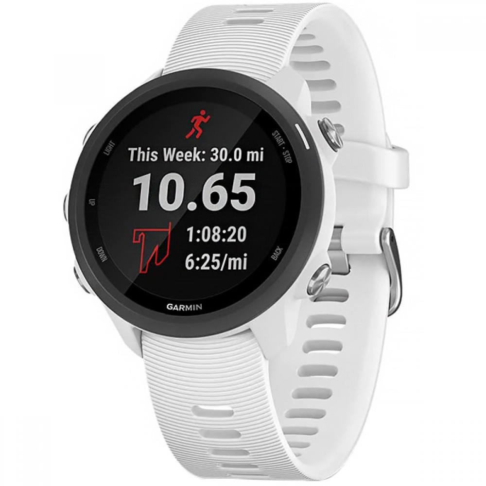 Smartwatch Garmin Forerunner 245 Music 010-02120-31 com Bluetooth e GPS - Branco  Preto