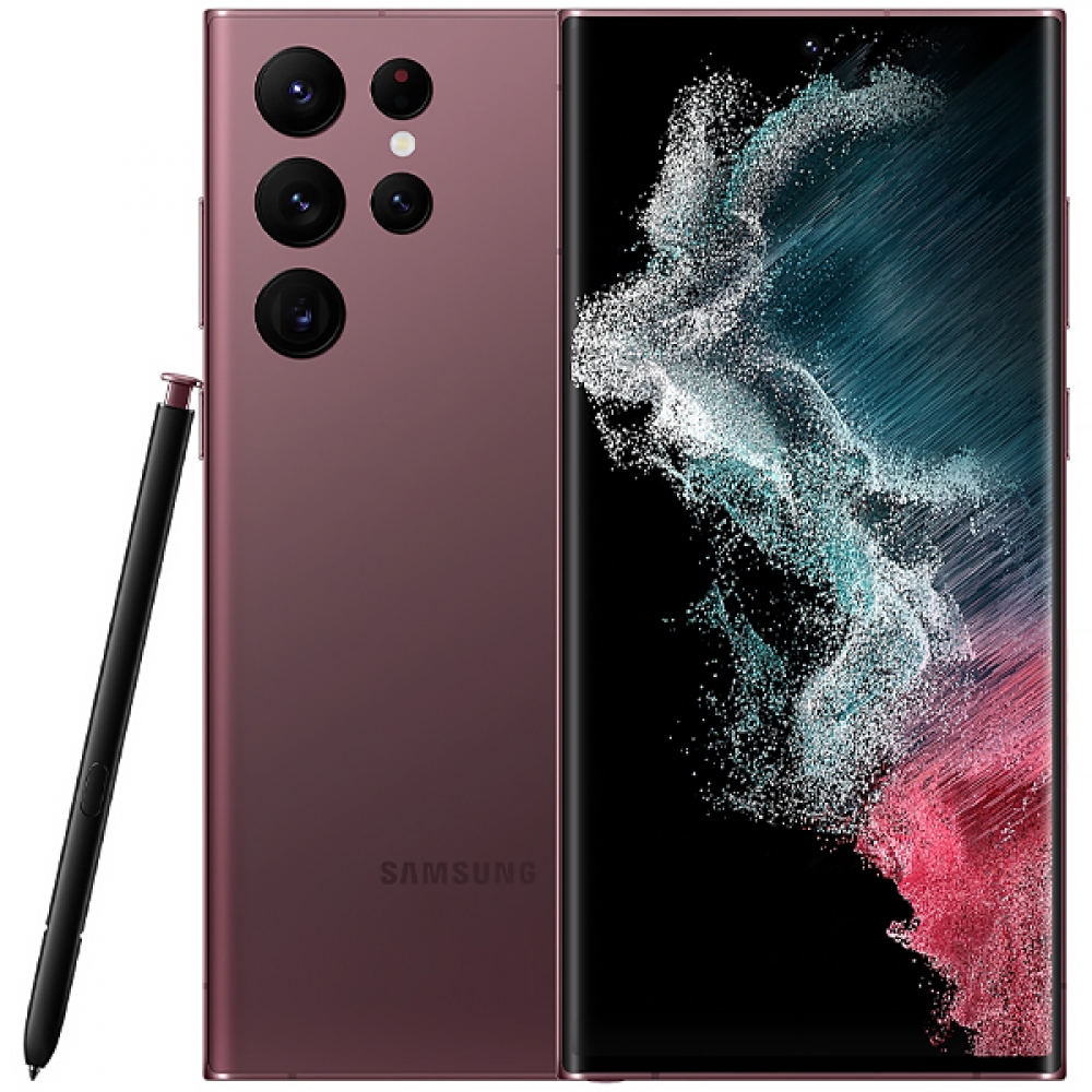 Smartphone Samsung Galaxy S22 Ultra SM-S908E Dual SIM de 256GB  12GB RAM de 6.8 108 + 12 + 10 + 10MP  40MP - Burgundy