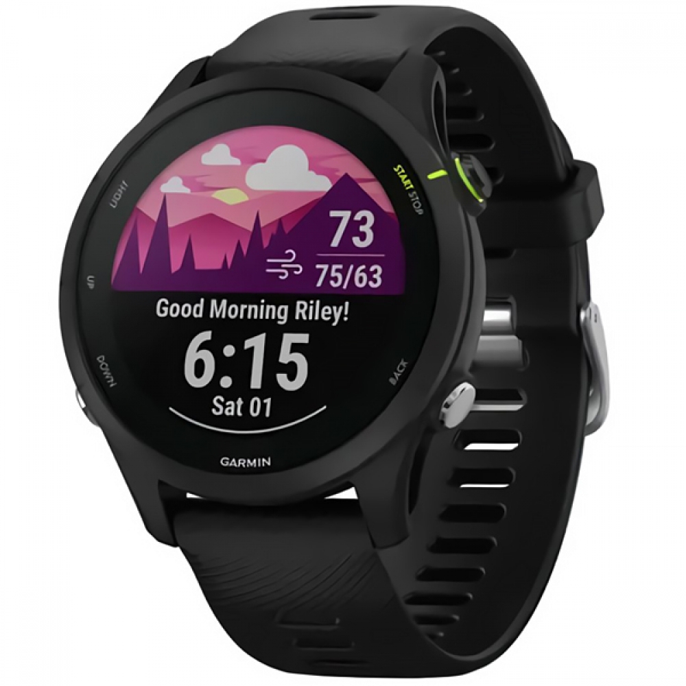 Smartwatch Garmin Forerunner 255 Music 010-02641-20 com GPS e Bluetooth - Preto