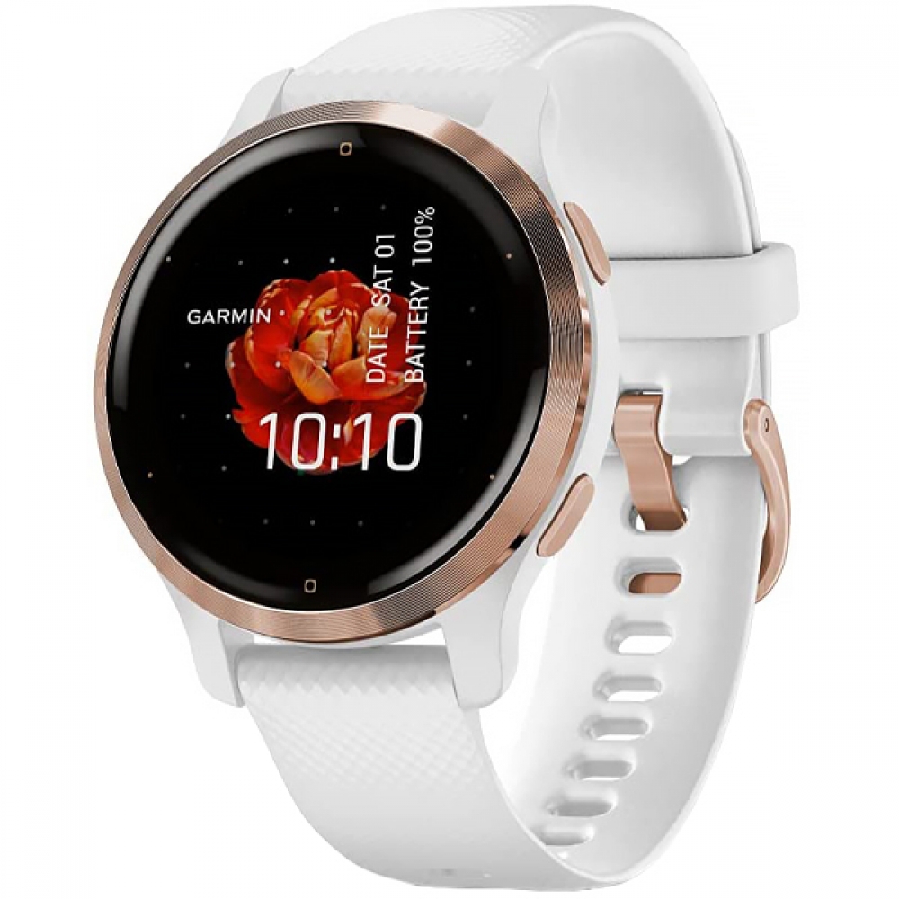 Smartwatch Garmin Venu 2S 010-02429-03 com GPS e Wi-Fi - Branco  Dourado