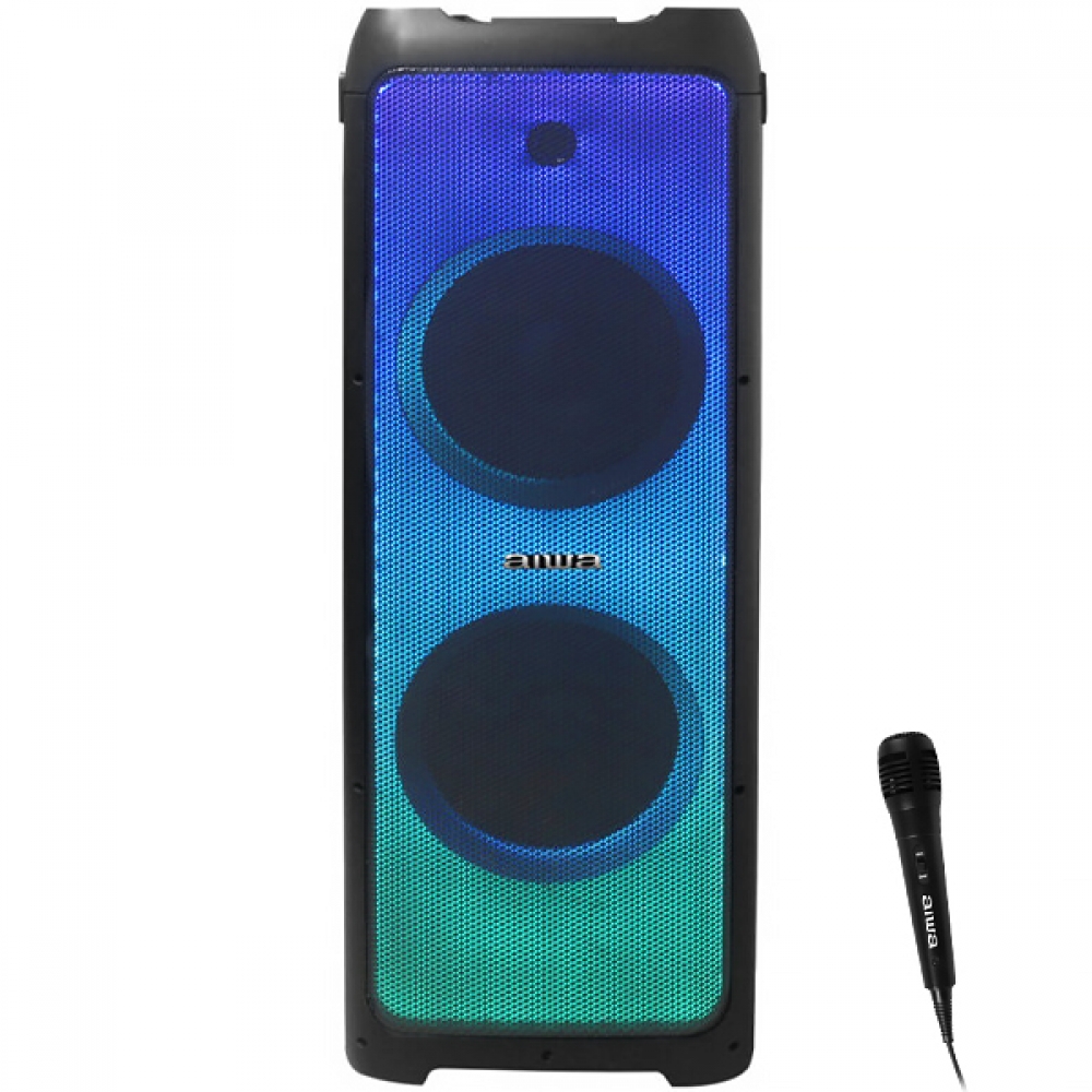 Caixa de Som Aiwa Flame Line AWPOK300D 10 3.000 watts P.M.P.O com Bluetooth e USB Bivolt - Preta